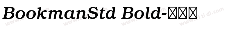 BookmanStd Bold字体转换